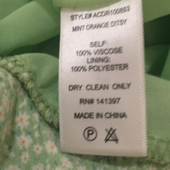 Astr The Label Heiress Ruched Mini Dress Mint Orange Ditsy Smocked Tie Straps S - Picture 13 of 14